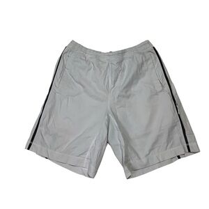 Lululemon 9” Shorts Sz Large White Old Lululemon Octagon Logo